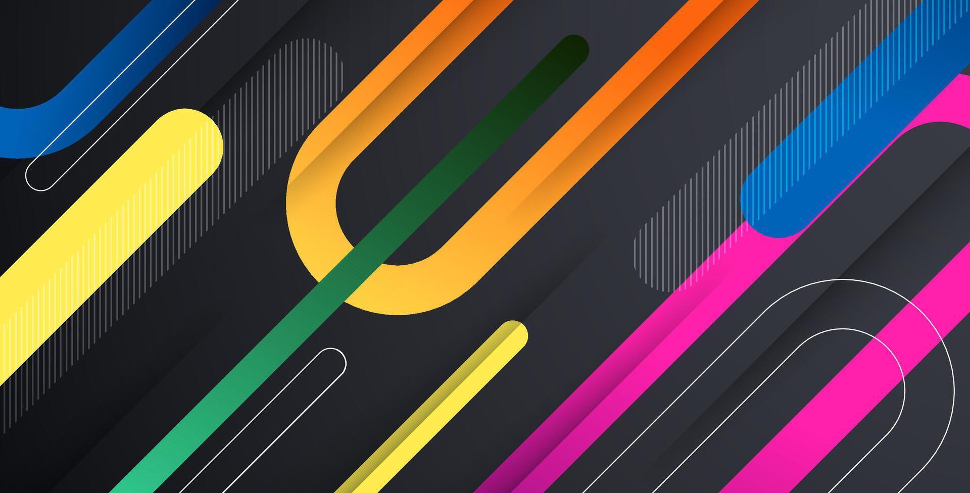 Minimal geometric colorful abstract background, dynamic shape composition landing page backgrounds... vector