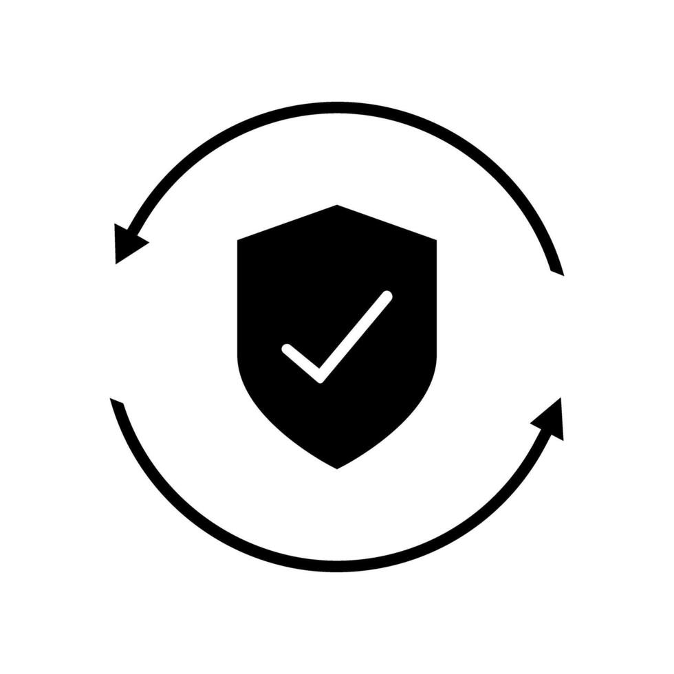 Shield with check mark icon. Security, safety, protection symbol. UI UX GUI design element. Editable stroke. vector