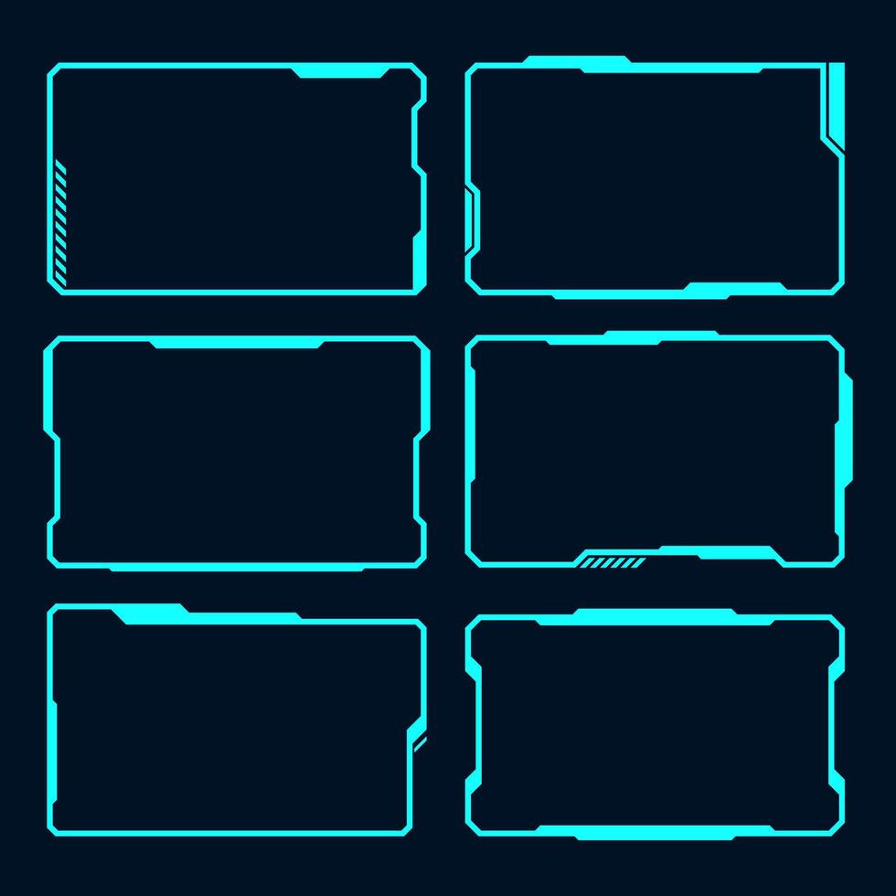 Futuristic head up display element technology abstract frame design vector