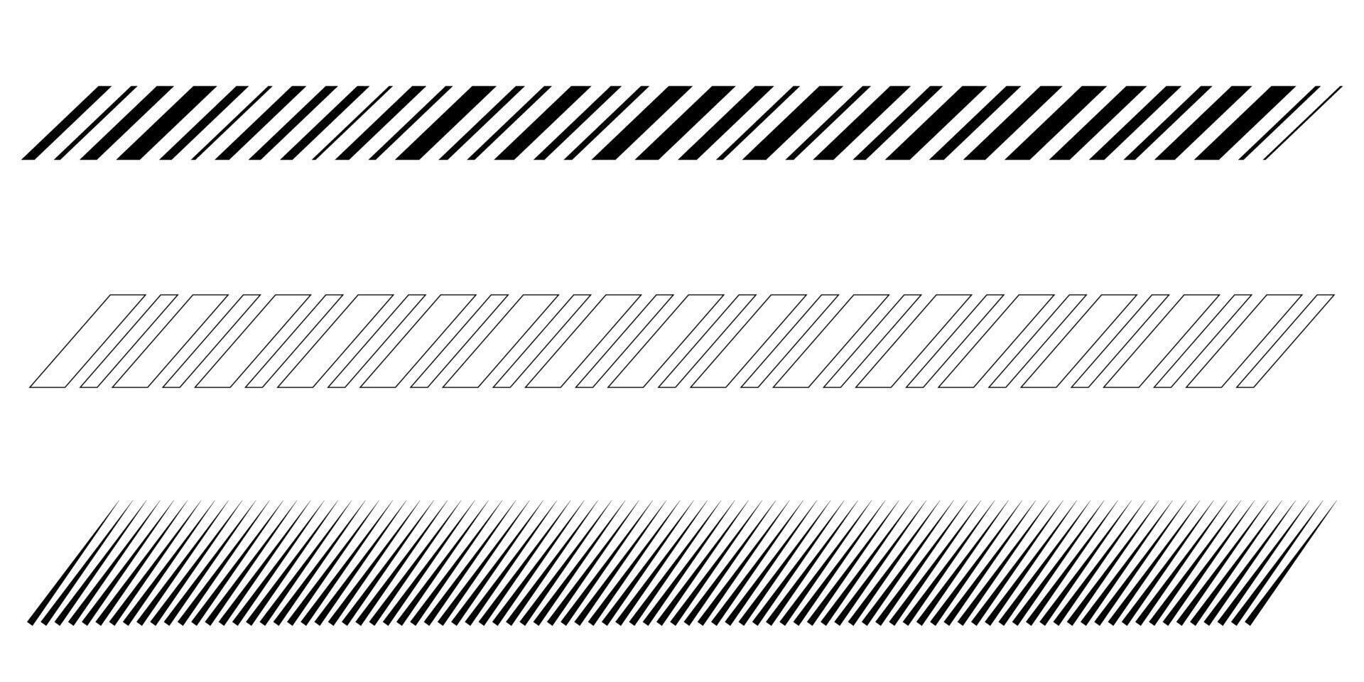 Minimal geometric abstract border diagonal slash line strip pattern grid dashed tape divider isolated design element for modern creative decoration template vector