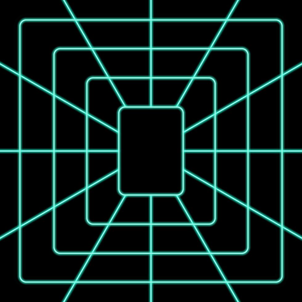 Futuristic neon grid perspective background. Retro 80s cyber grid design perfect for digital art, virtual reality concepts, and sci-fi projects. vector