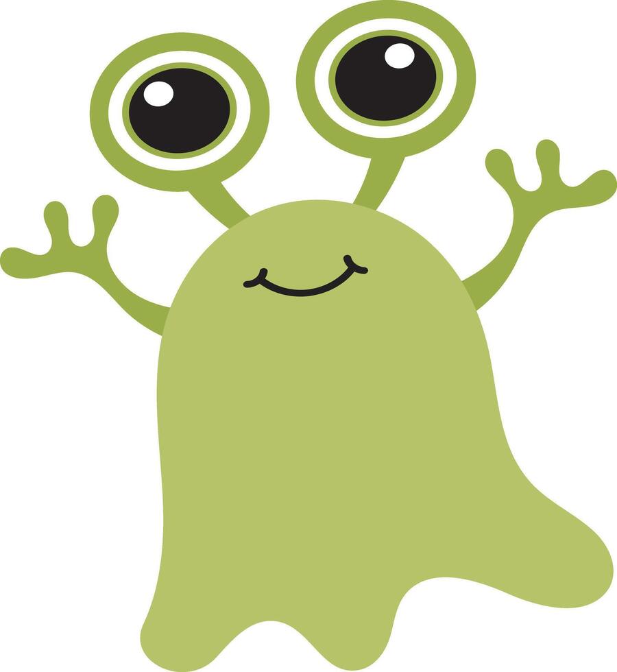 Friendly Alien Character in Outer Space vector