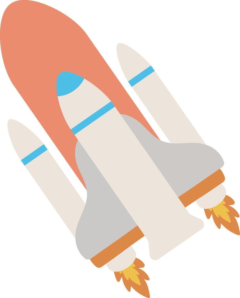 Space Shuttle Flying in Outer Space vector