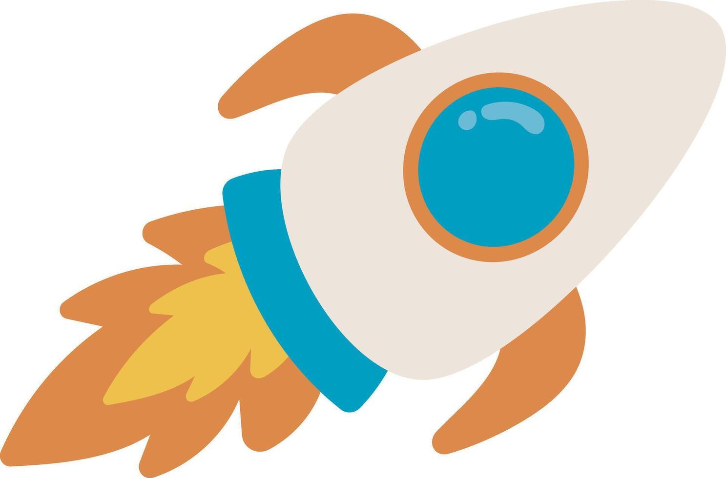 Space Rocket Launching into Outer Space vector