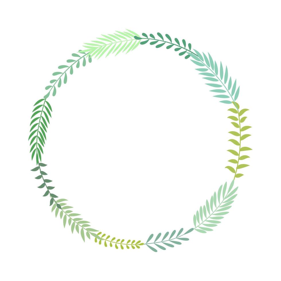 Spring frame. Frame of green leaves. Element for design. Spring background illustration. vector