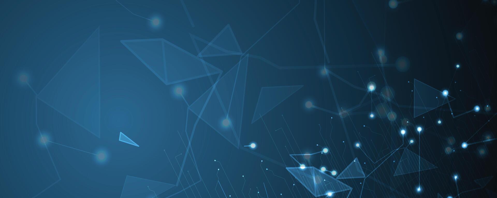 abstract blue plexus background with lines and dots vector