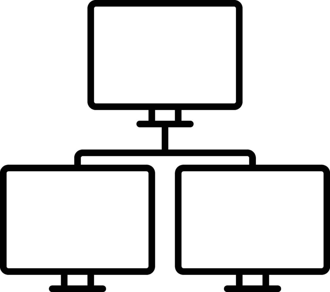 hardware, pc, LAN, server icon. Simple thin line, outline of hardware icons for UI and UX, website or mobile application on white background vector