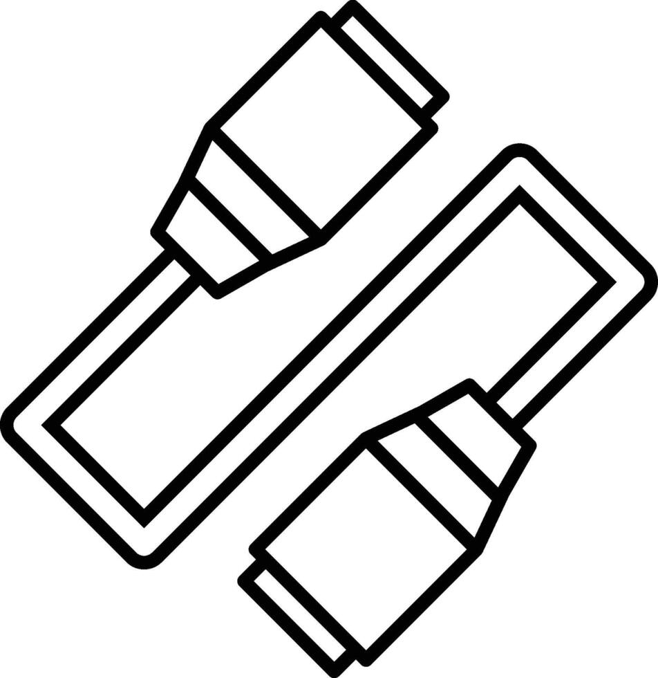 hardware, LAN cable icon. Simple thin line, outline of hardware icons for UI and UX, website or mobile application on white background vector