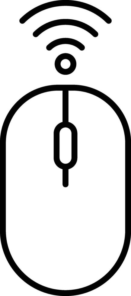 hardware, wifi mouse icon. Simple thin line, outline of hardware icons for UI and UX, website or mobile application on white background vector