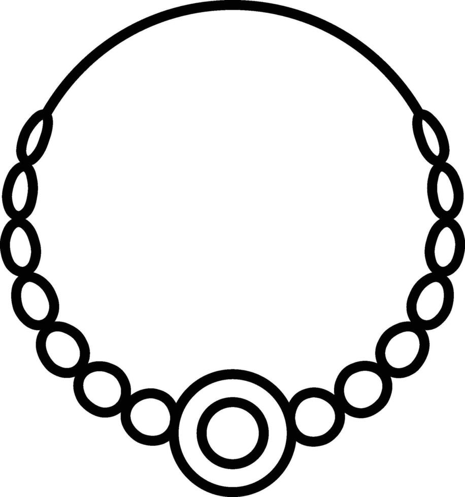History, necklace icon. Simple thin line, outline of History icons for UI and UX, website or mobile application on white background vector