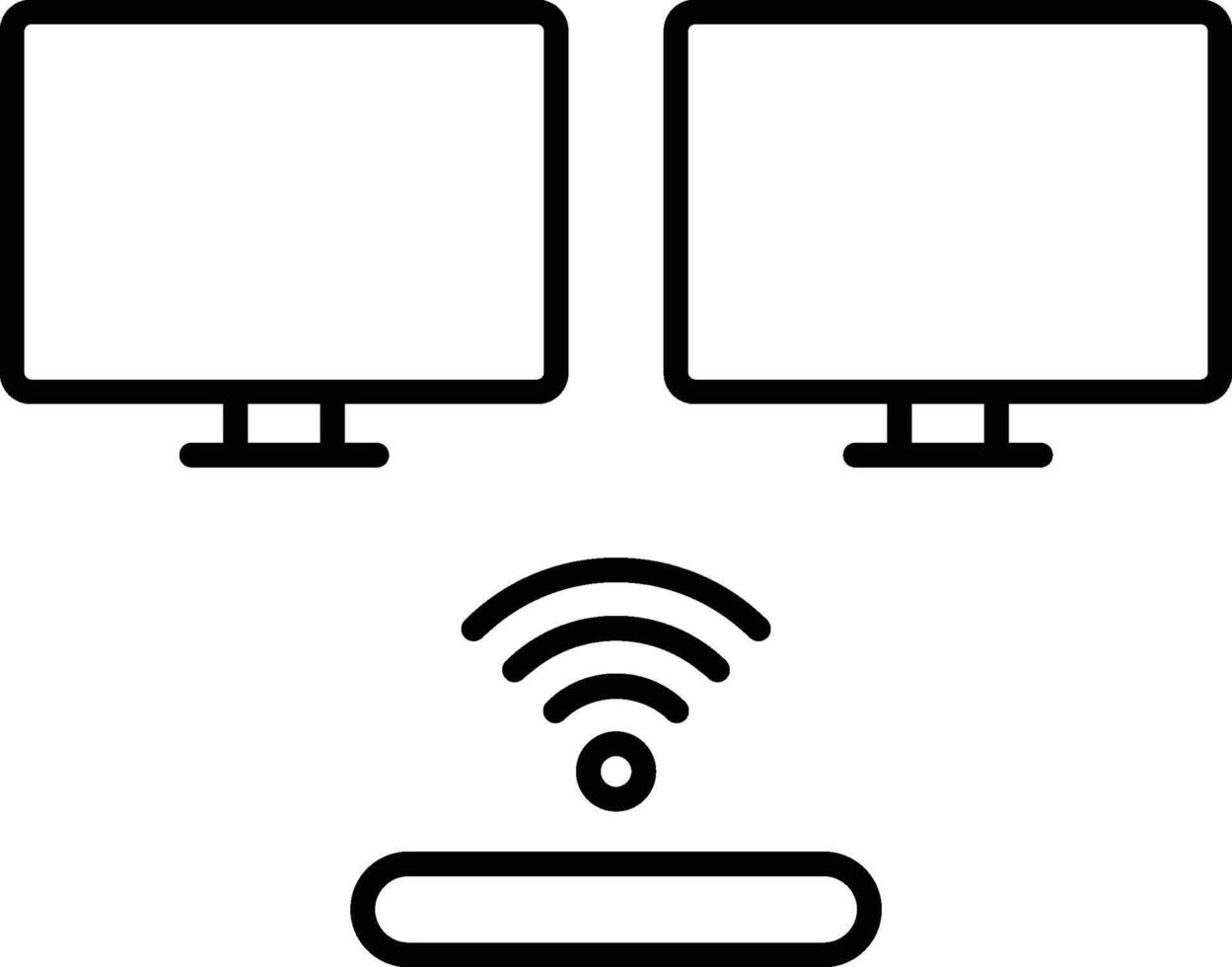 hardware, pc server, wifi, LAN icon. Simple thin line, outline of hardware icons for UI and UX, website or mobile application on white background vector