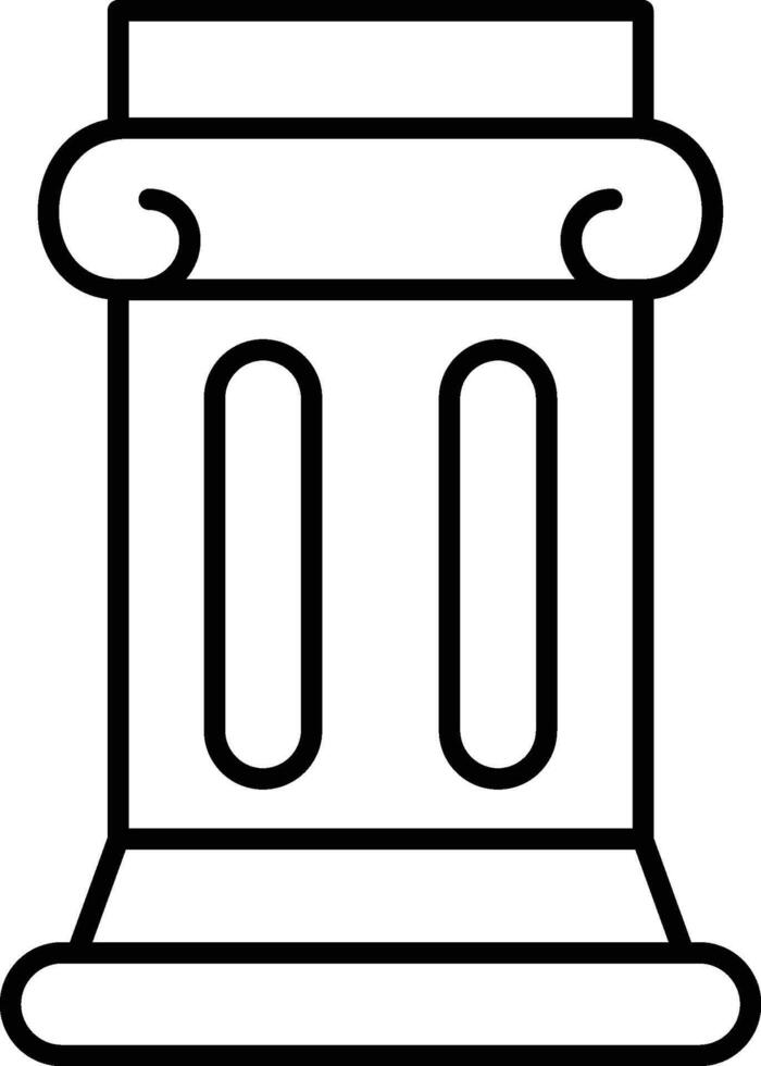 column icon. Simple thin line, outline of History icons for UI and UX, website or mobile application on white background vector