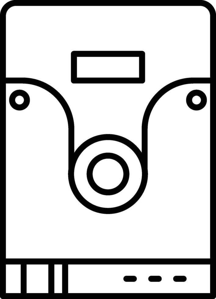 hardware, hard disk icon. Simple thin line, outline of hardware icons for UI and UX, website or mobile application on vector