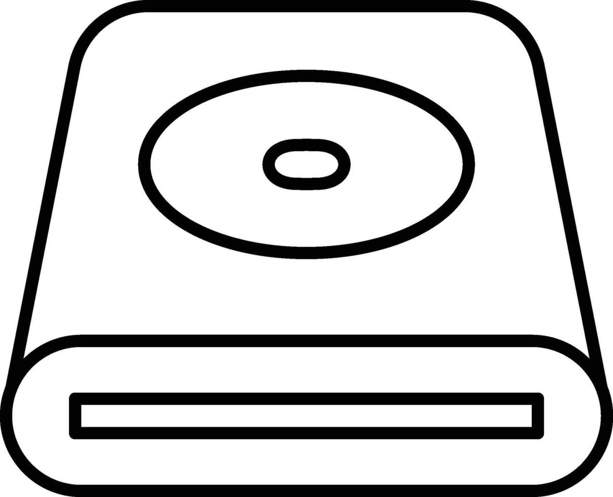 hardware, hard disk icon. Simple thin line, outline of hardware icons for UI and UX, website or mobile application on white vector