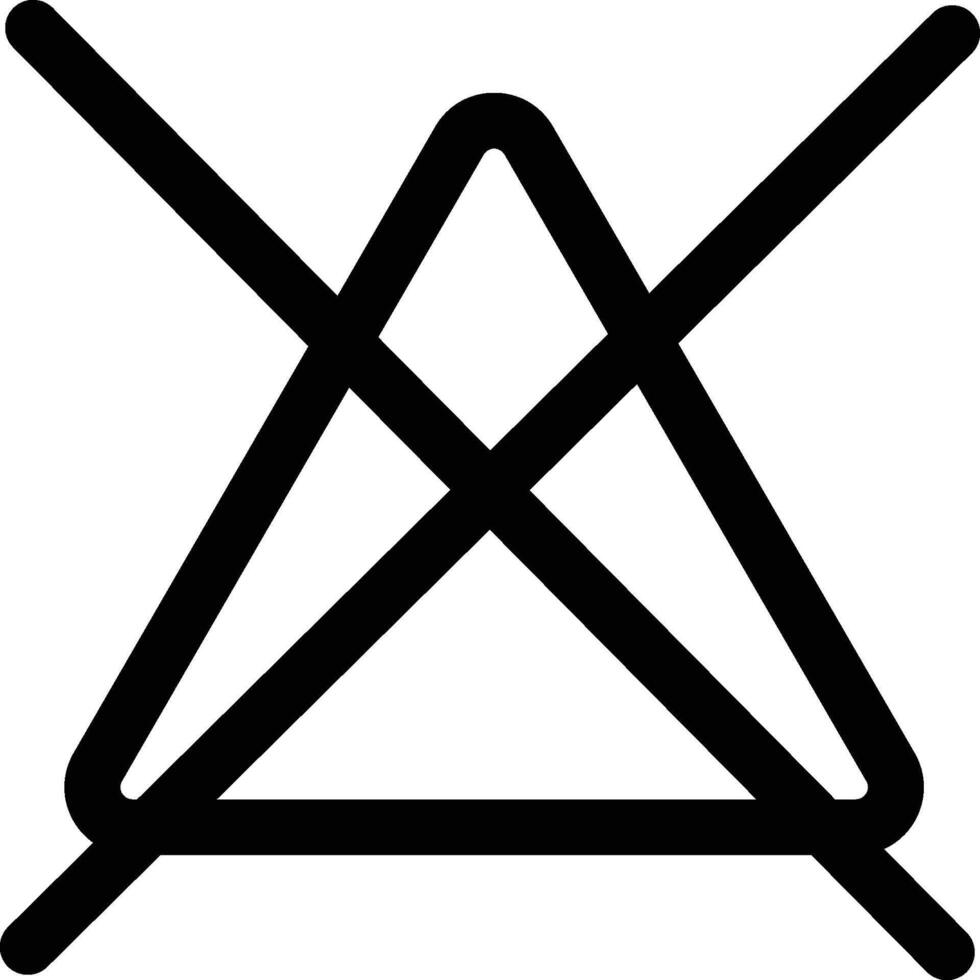 not bleach icon. Simple thin line, outline of Laundry icons for UI and UX, website or mobile application on white background vector