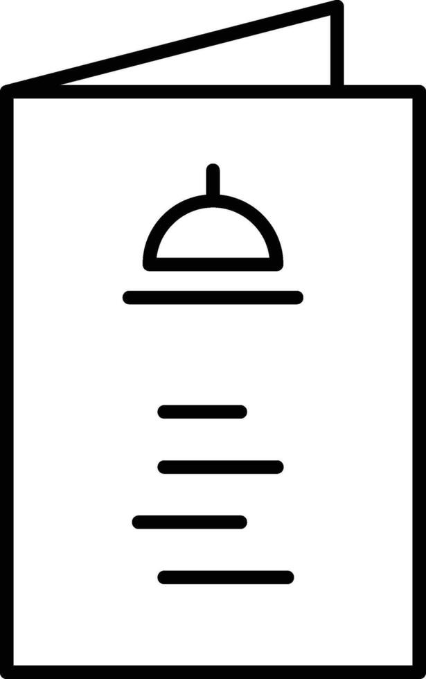 menu icon. Simple thin line, outline of Hotel Service icons for UI and UX, website or mobile application on white background vector