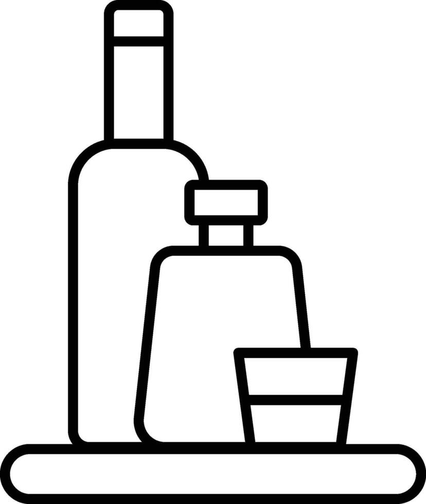 minibar, drinks icon. Simple thin line, outline of Hotel Service icons for UI and UX, website or mobile application on white background vector