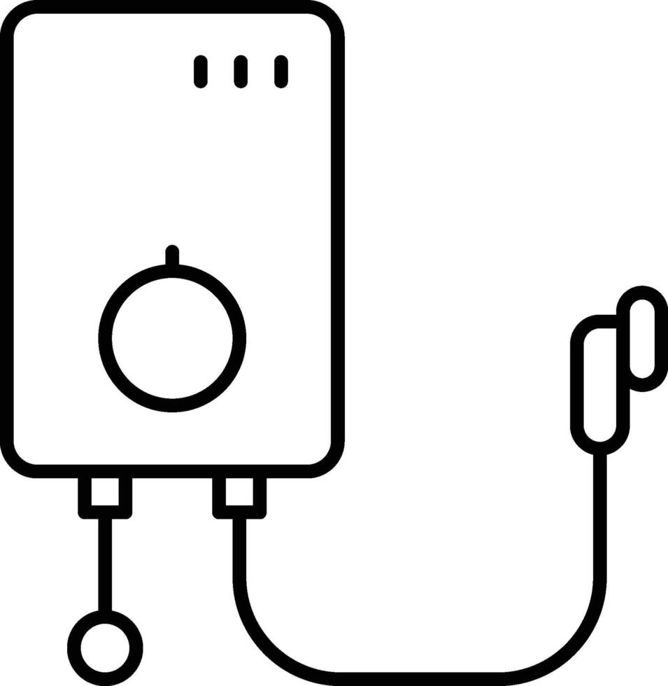 shower icon. Simple thin line, outline of Hotel Service icons for UI and UX, website or mobile application on white background vector