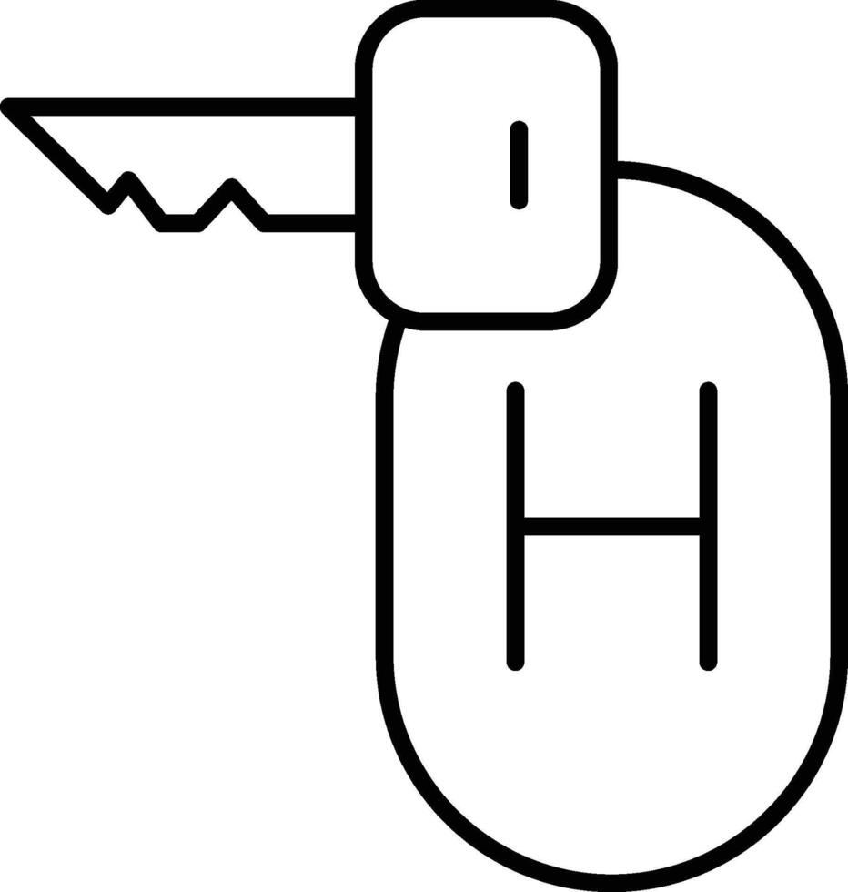 key, room icon. Simple thin line, outline of Hotel Service icons for UI and UX, website or mobile application on white background vector