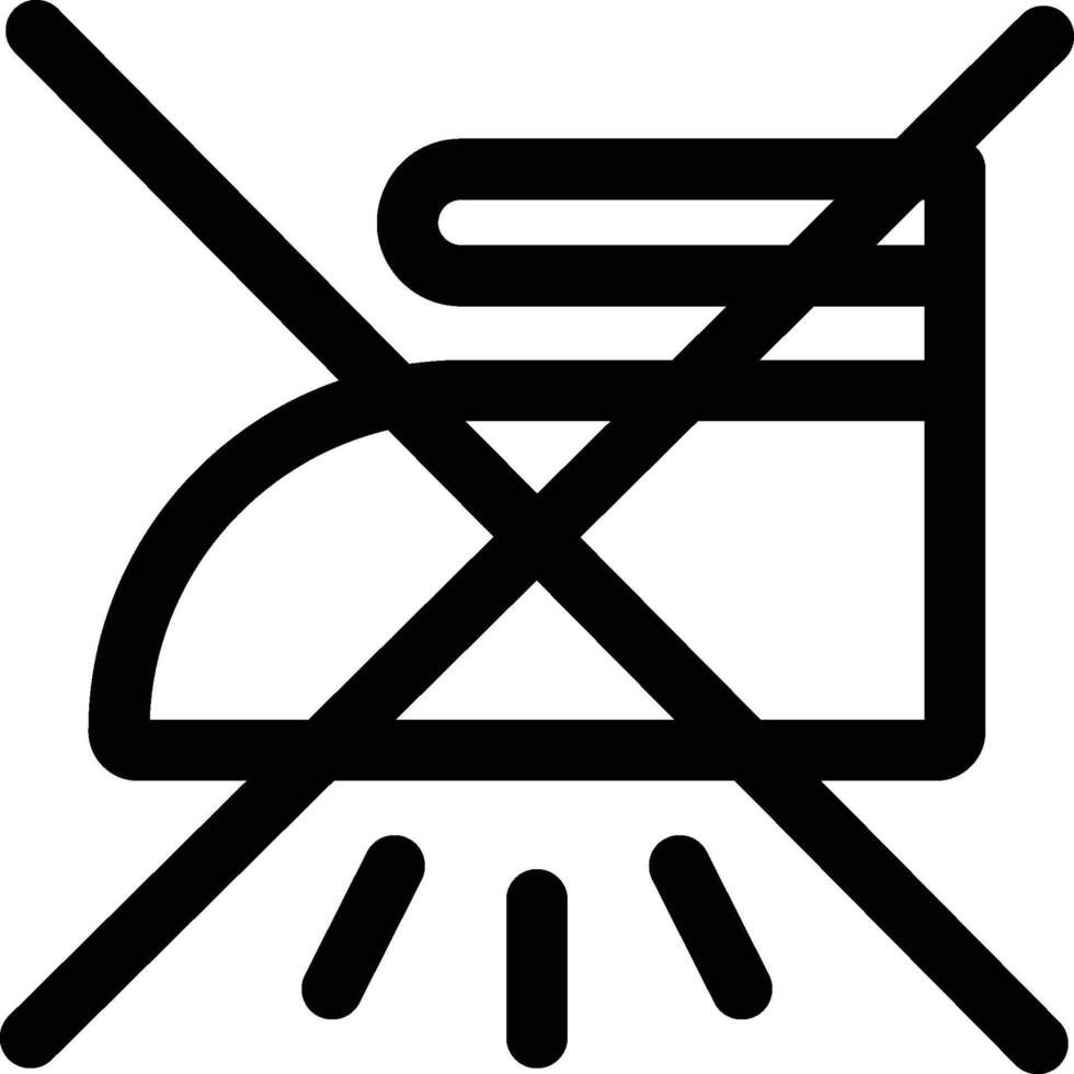 no iron icon. Simple thin line, outline of Laundry icons for UI and UX, website or mobile application on white background vector