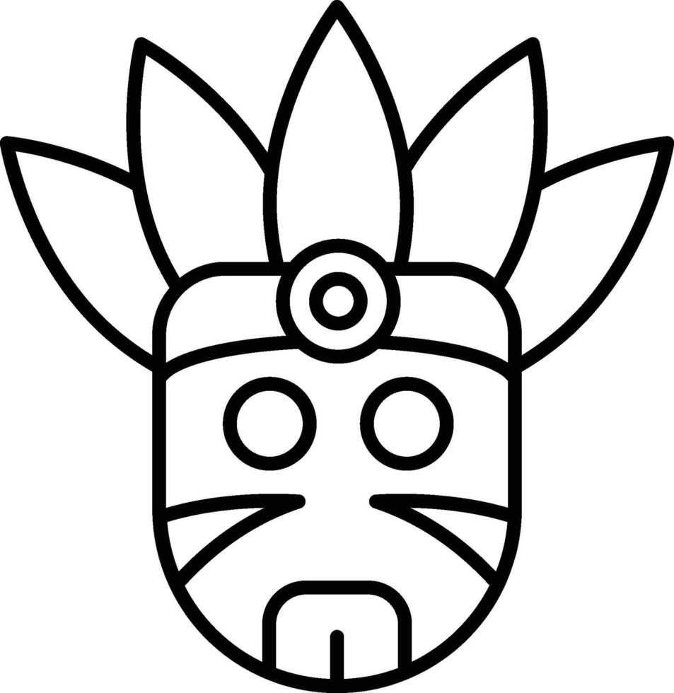 History, Indians icon. Simple thin line, outline of History icons for UI and UX, website or mobile application on white background vector