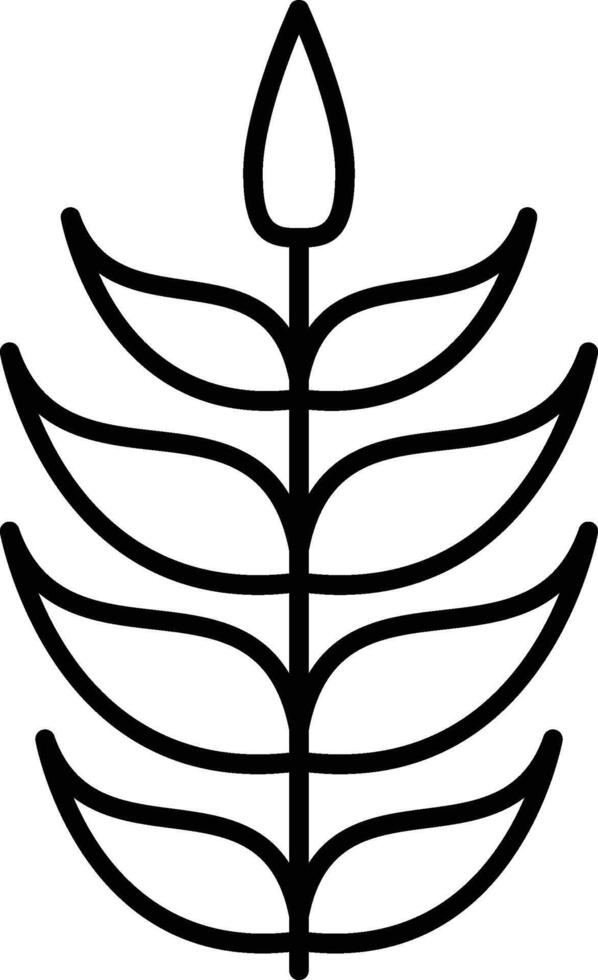 Poplar leaf icon. Simple thin line, outline of Leaves icons for UI and UX, website or mobile application on white background vector