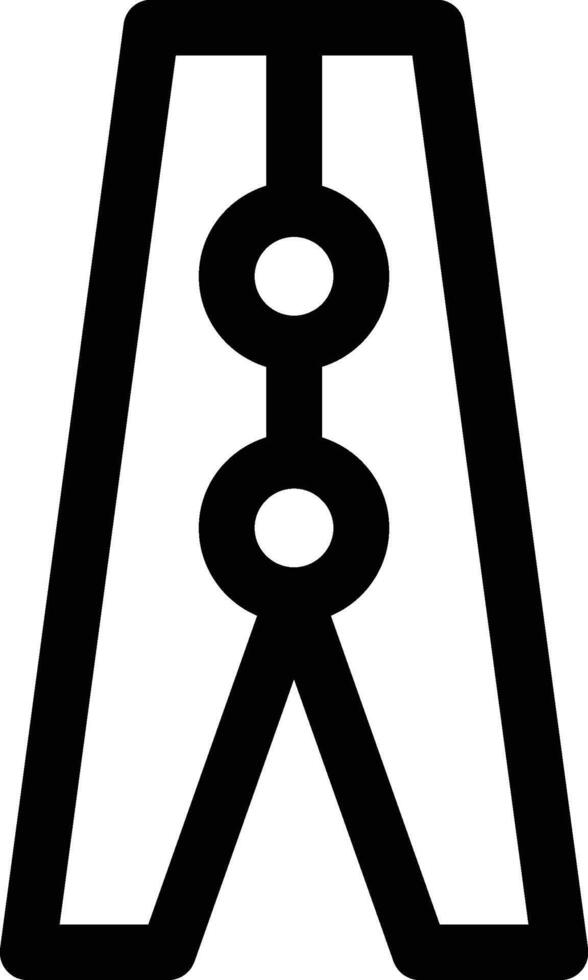 clothes peg icon. Simple thin line, outline of Laundry icons for UI and UX, website or mobile application on white background vector