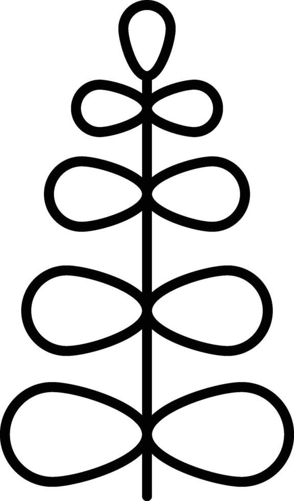 Rounded leaf icon. Simple thin line, outline of Leaves icons for UI and UX, website or mobile application on white background vector