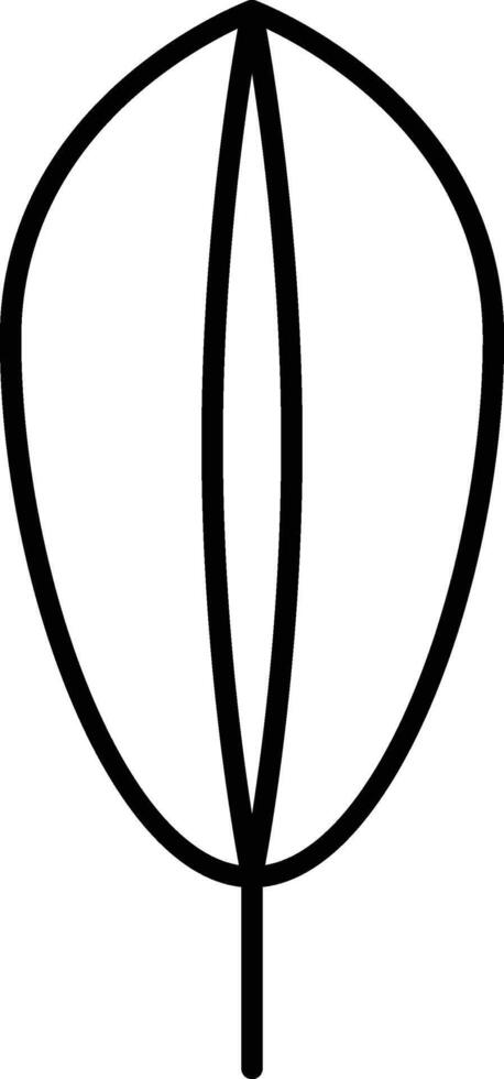 Two leaves icon. Simple thin line, outline of Leaves icons for UI and UX, website or mobile application on white background vector