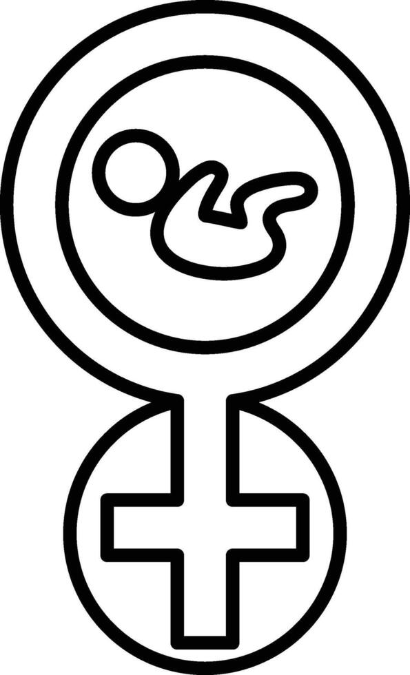 Womens day, gender, baby icon. Simple thin line, outline of 8 march icons for UI and UX, website or mobile application vector