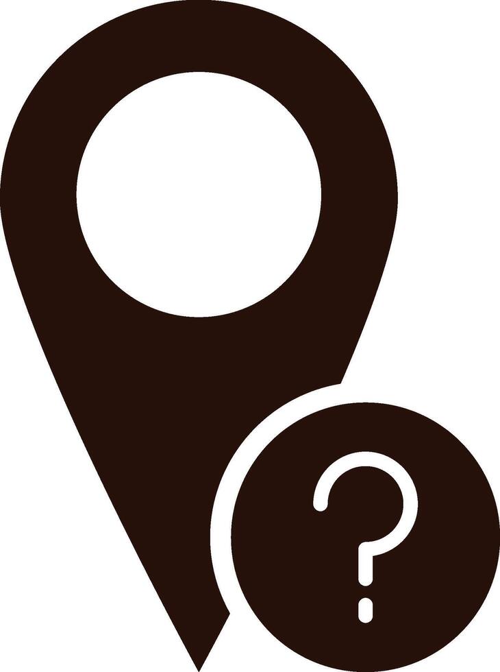 ask, location icon. Simple glyph, flat of Location icons for UI and UX, website or mobile application on white background vector