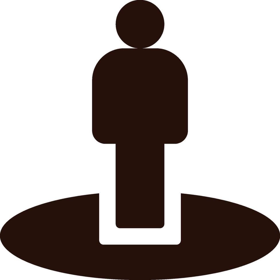 man, location, user icon. Simple glyph, flat of Location icons for UI and UX, website or mobile application on white background vector