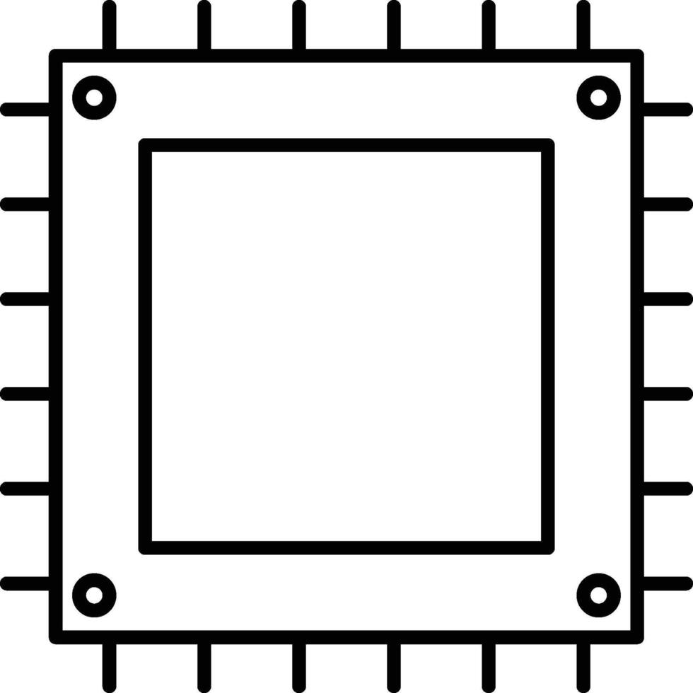 hardware, processor, chip icon. Simple thin line, outline of hardware icons for UI and UX, website or mobile vector