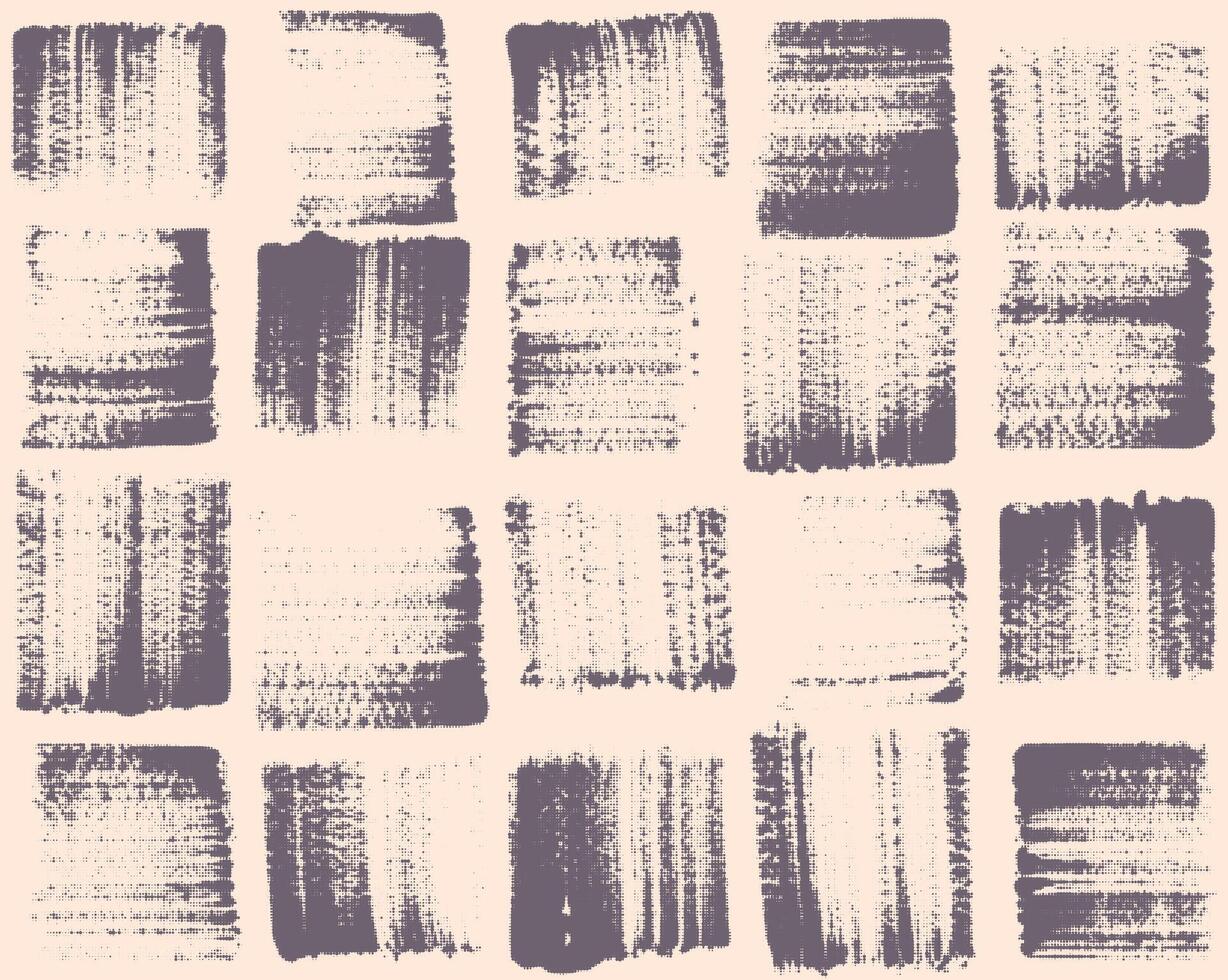 Seamless pattern with rough square brush strokes. Hand drawn artistic distressed grunge texture, paint, ink smears, halftone effect. Artistic background for wallpaper, print, fabric. vector