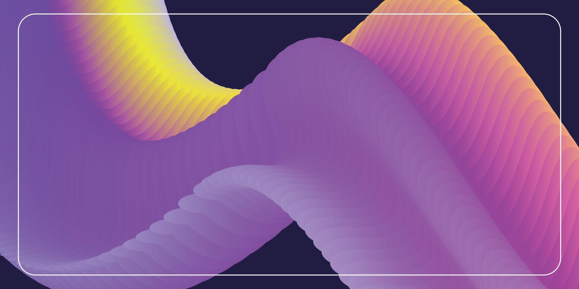 Colorful abstract gradient flow with smooth layered wave pattern for poster art vector