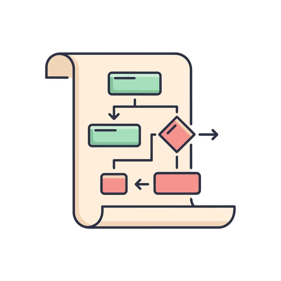 Business Process Workflow and Flowchart Diagram vector