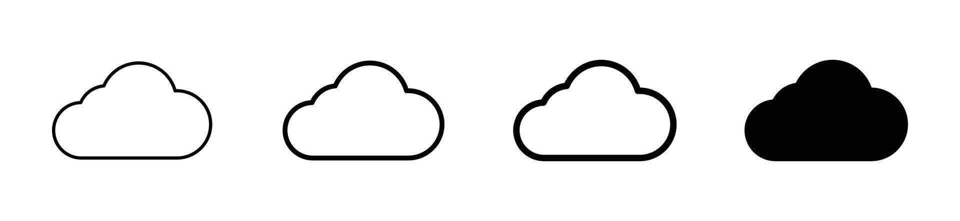 Cloud computing icons set. vector