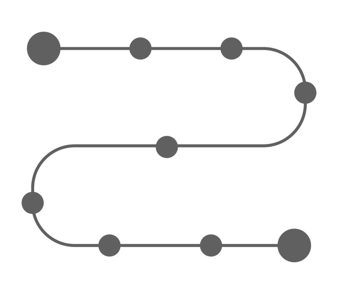 Road map product development chronology plan, strategy, direction icon. Simple line process timeline procedure. vector