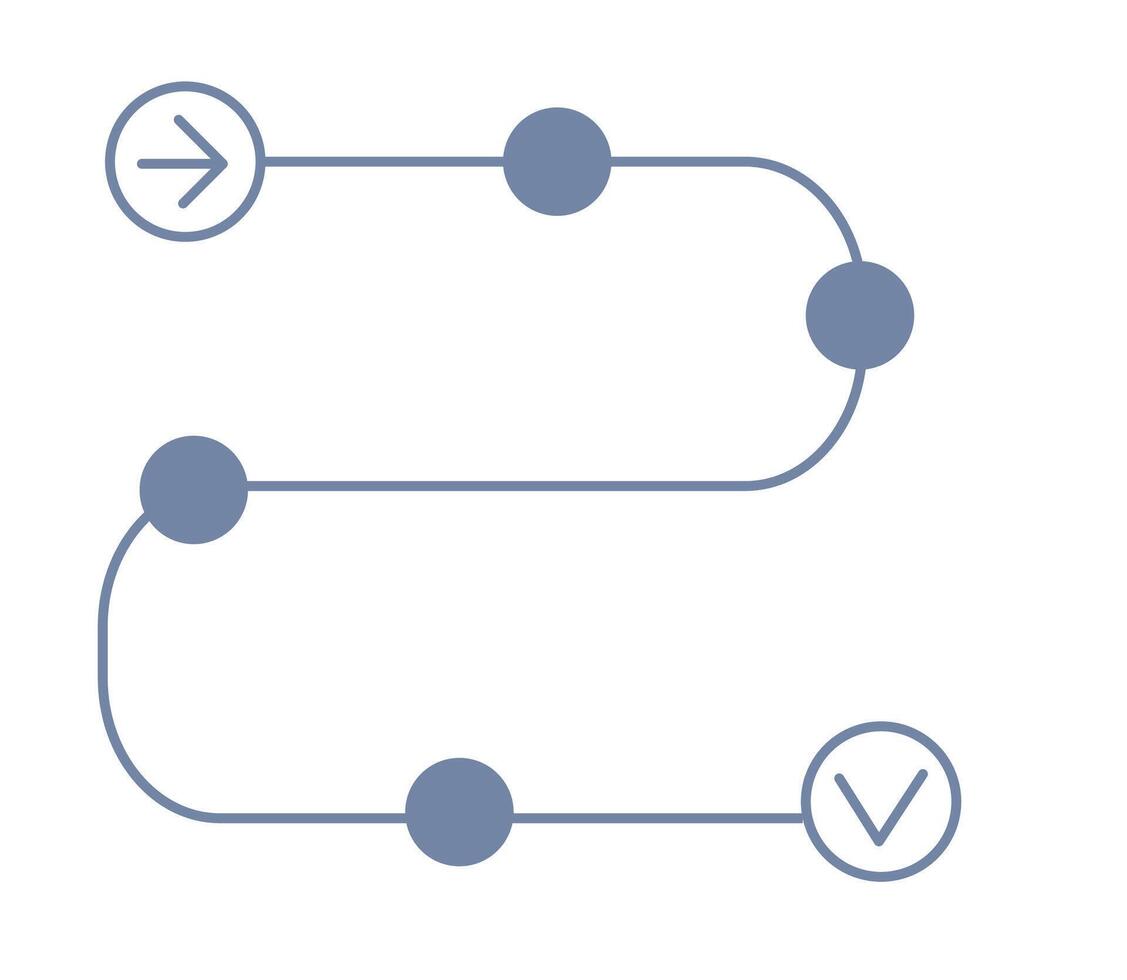 Road map, product development, chronology plan, strategy direction icon. Simple line process timeline procedure. vector