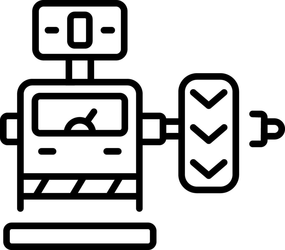 A linear style icon representing tyre balancing vector