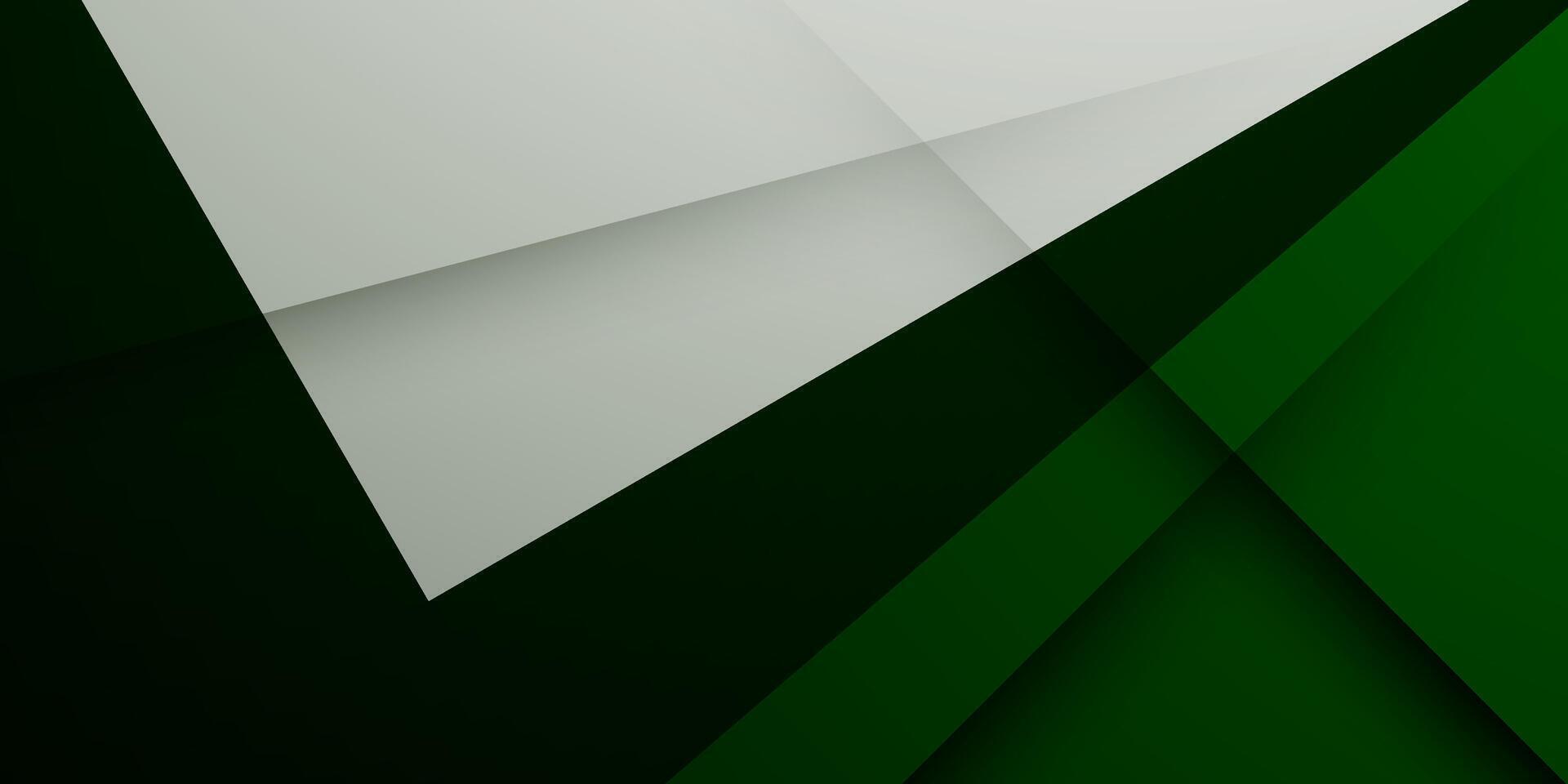 Abstract overlap papercut green banner background with shadow pattern concept. Simple and trendy background element design. vector