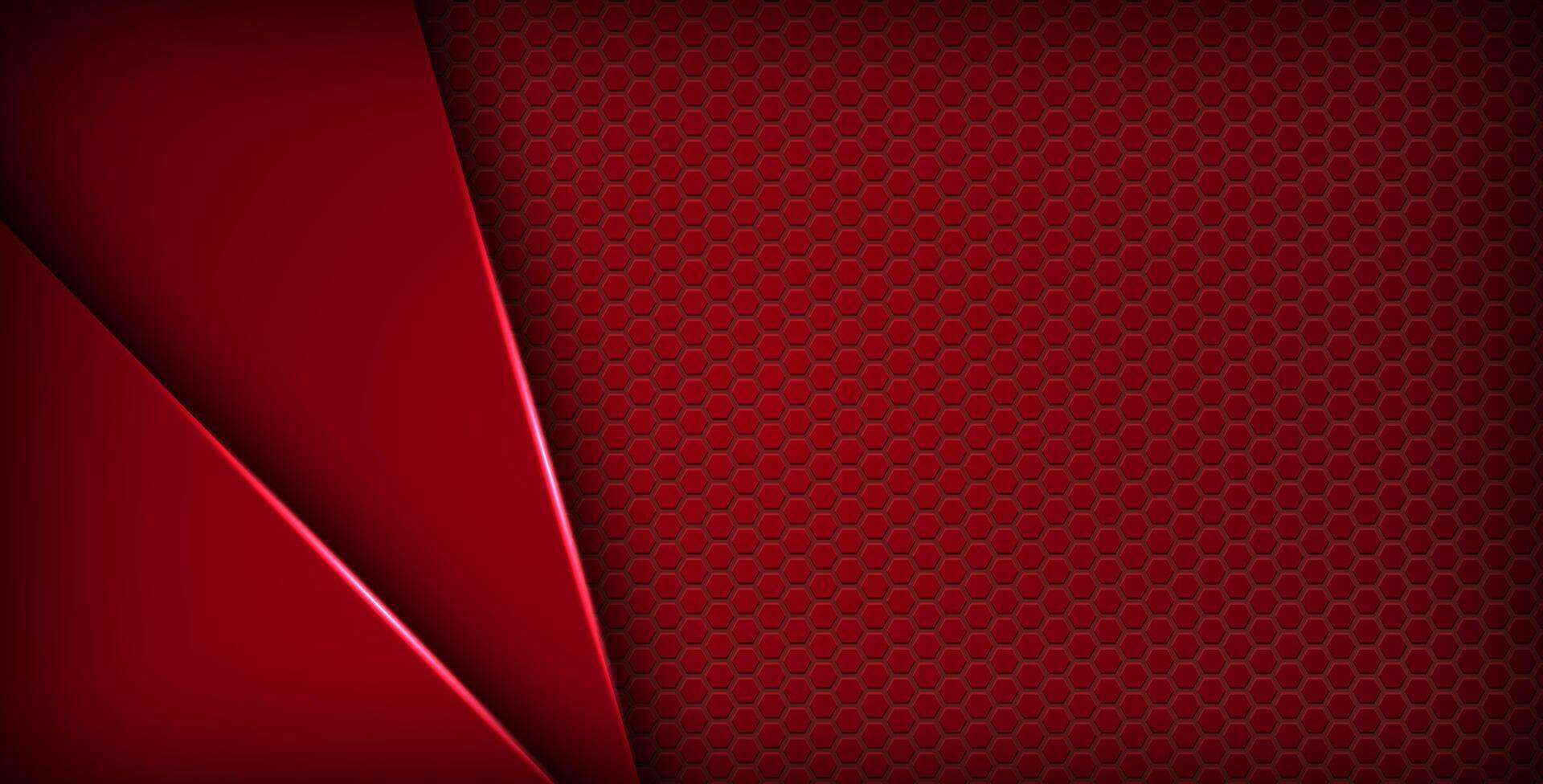 Red honeycomb texture and design vector