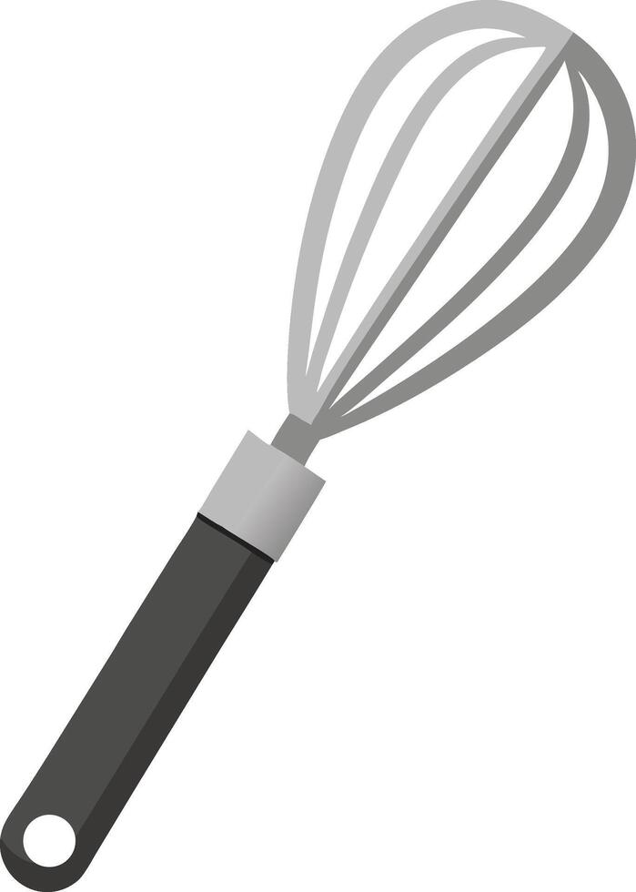 a whisk on a white background with a black handle vector