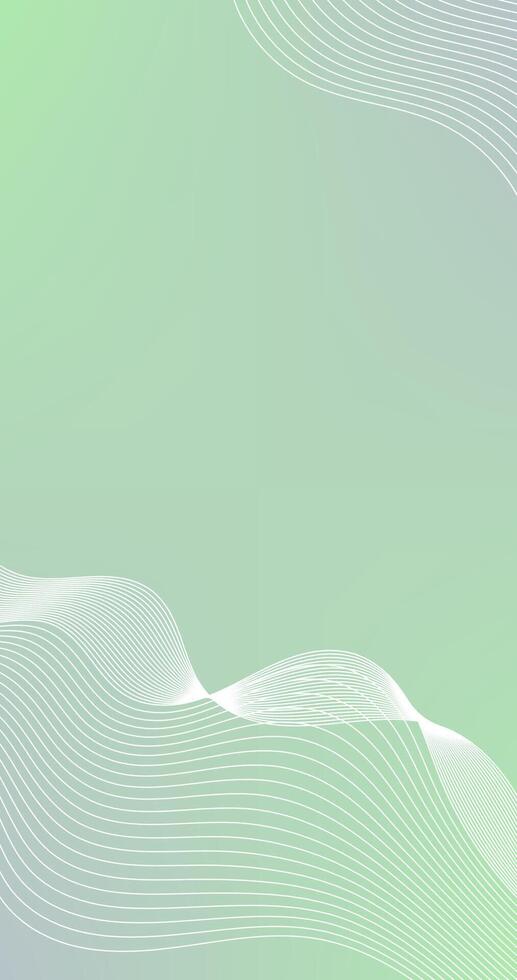 Abstract green background with lines and waves Gradient design vector