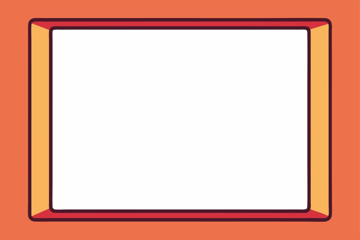 Modern Orange and Red Frame Template Blank Rectangle for Text, Image, or Design, Perfect for Websites, Presentations, and Digital Projects with a Minimalist Vibe vector