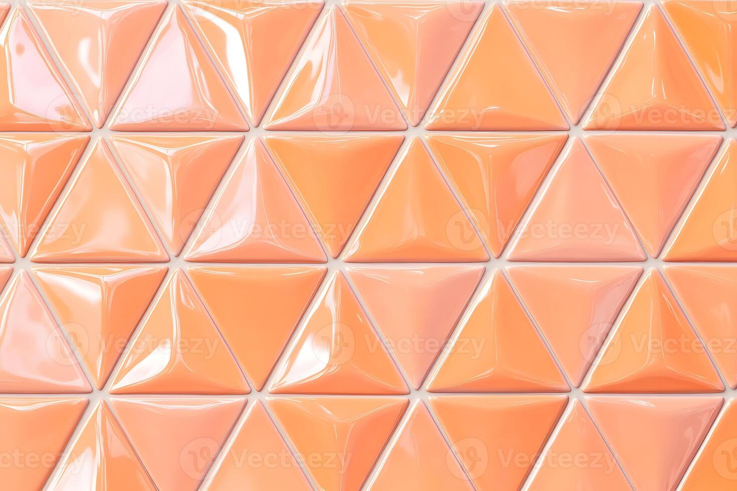 Seamless Pattern of Peach-Colored Triangular Tiles photo
