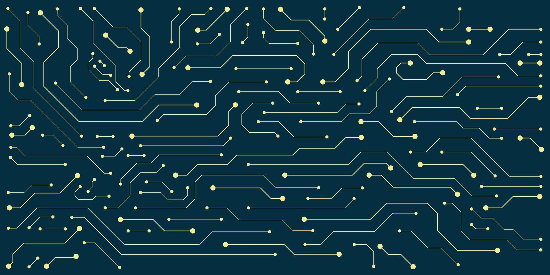 Abstract electronic circuit board texture on dark background. Connect lines for network technology vector