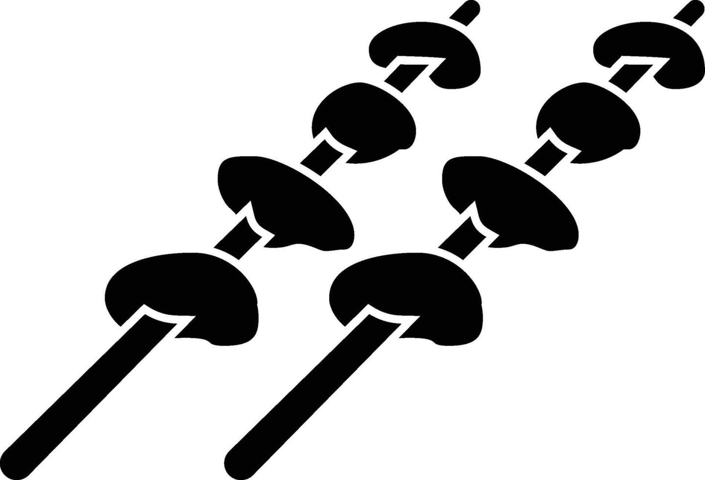 kebab, kebab icon. Simple glyph element of Food icons set for UI and UX, website or mobile application on white background vector