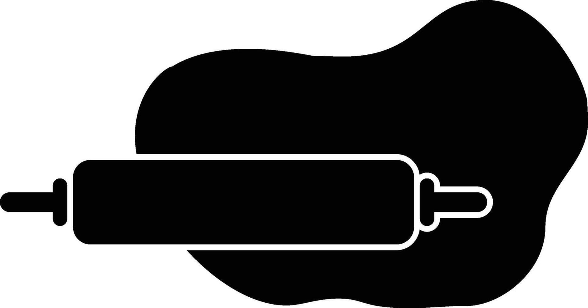 flour, dough, rolling pin icon. Simple glyph element of Food icons set for UI and UX, website or mobile application on white background vector