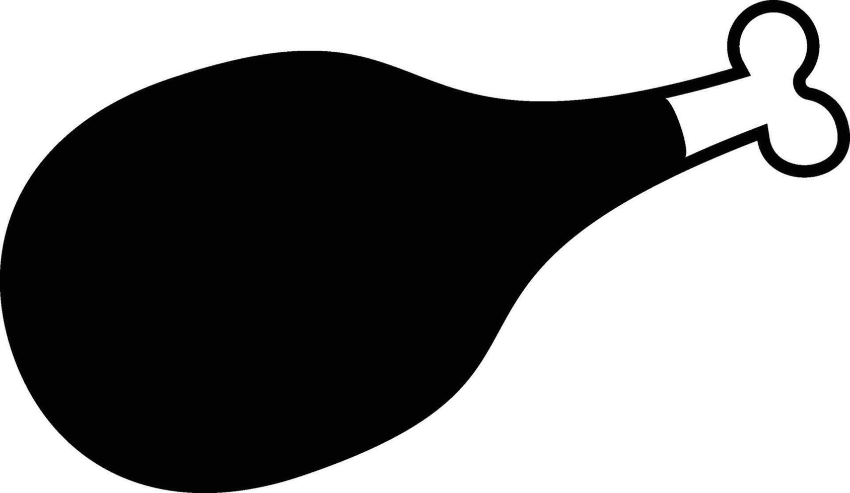 meat, chicken, leg icon. Simple glyph element of Food icons set for UI and UX, website or mobile application on white background vector